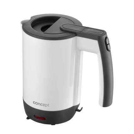 Concept RK7030 - Cestovní rychlovarná konvice 0,5 l 1080W/230V šedá/bílá + 2 šálky