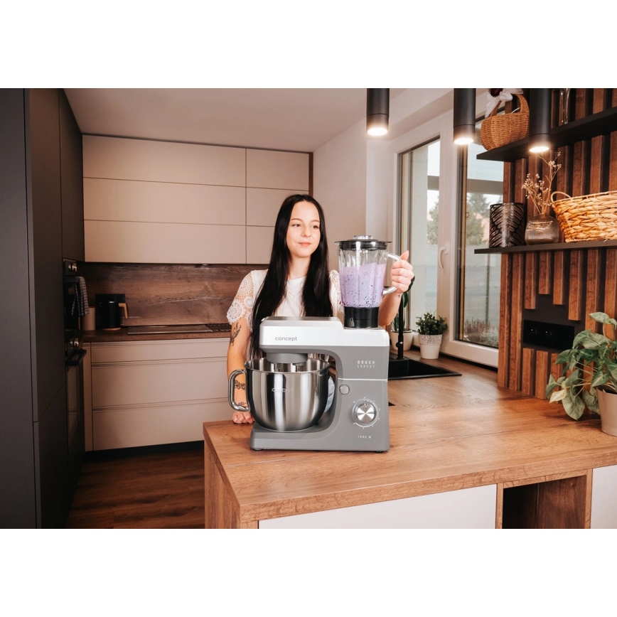 Concept RM6000 - Kuchyňský planetární robot  DOUGH EXPERT 1900W/230V antracit/nerez