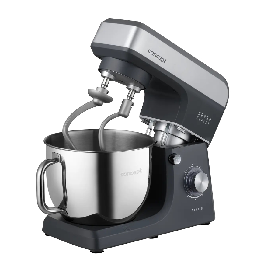 Concept RM6010 - Kuchyňský planetární robot  DOUGH EXPERT 1900W/230V antracit/nerez
