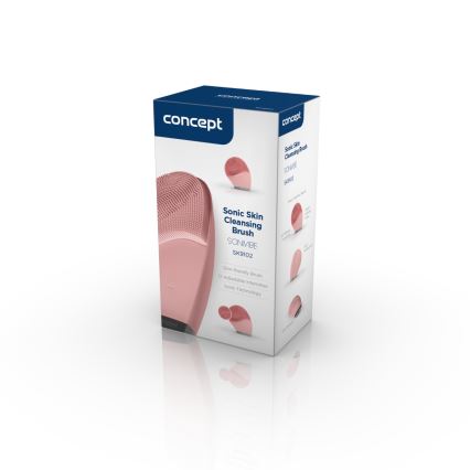 Concept SK9102 - Čisticí kartáček na obličej SONIVIBE 2W/5V 250 mAh IPX7 růžová