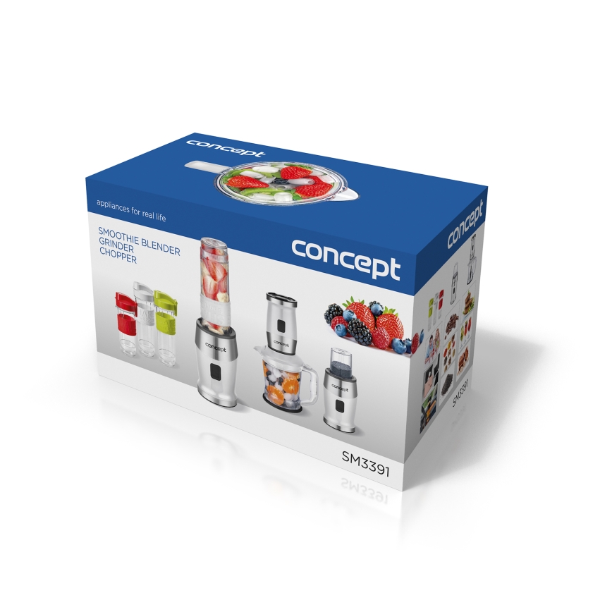 Concept SM3391 - Smoothie mixér s příslušenstvím 700W/230V bílá
