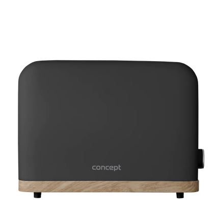 Concept TE2016 - Topinkovač s dvěma otvory a rozpékačem 930W/230V černá