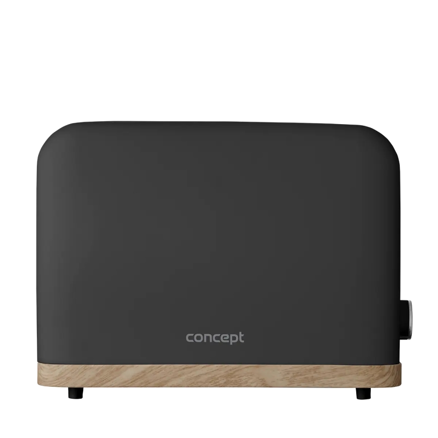 Concept TE2016 - Topinkovač s dvěma otvory a rozpékačem 930W/230V černá