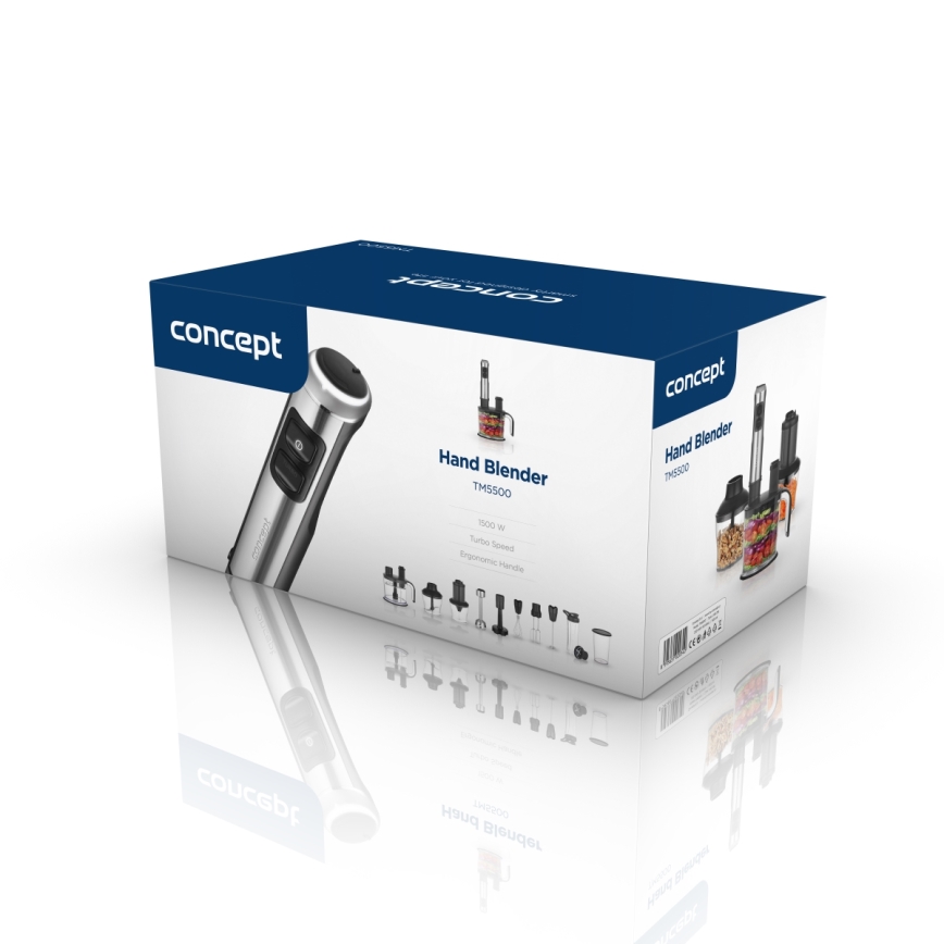 Concept TM5500 - Tyčový mixér s příslušenstvím 1500W/230V černá/nerez