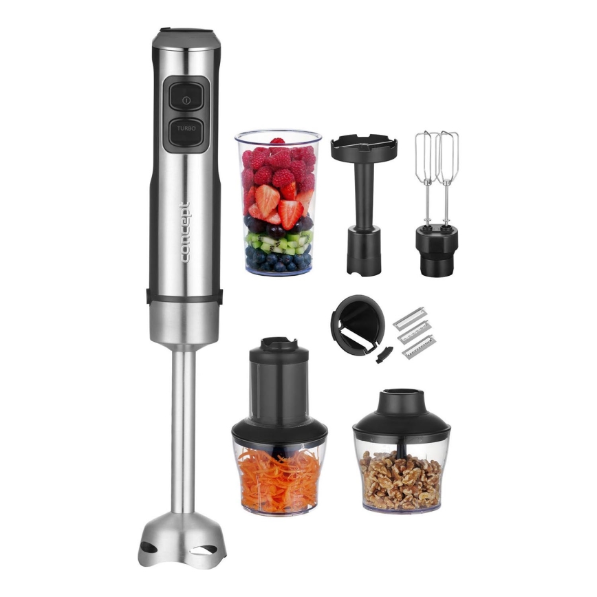 Concept TM5510 - Tyčový mixér s příslušenstvím 1500W/230V černá/nerez