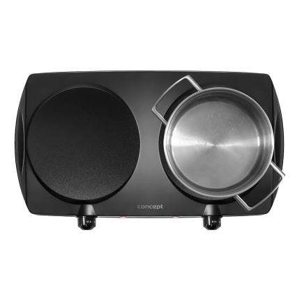 Concept VE3060 - Dvouplotýnkový vařič 2500W/230V černá