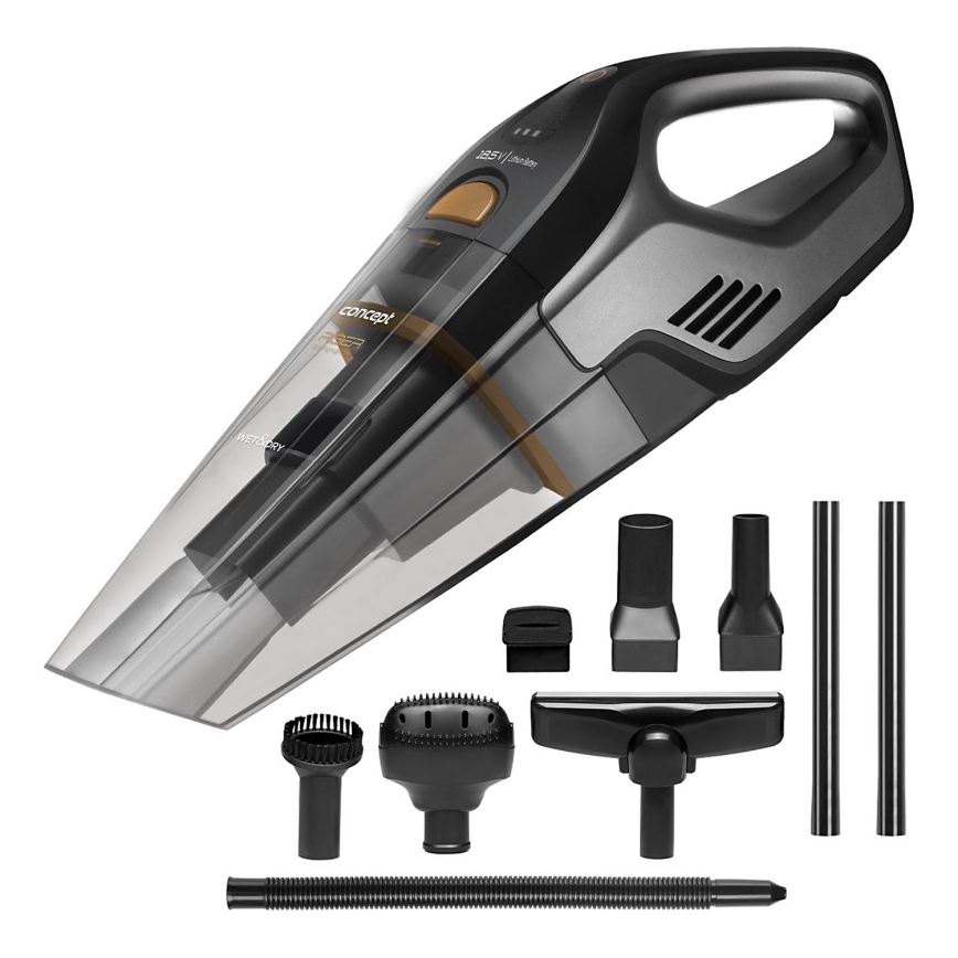 Concept VP4353 - Ruční vysavač WET & DRY RISER EXTENSION 110W/18,5V 2200 mAh černá