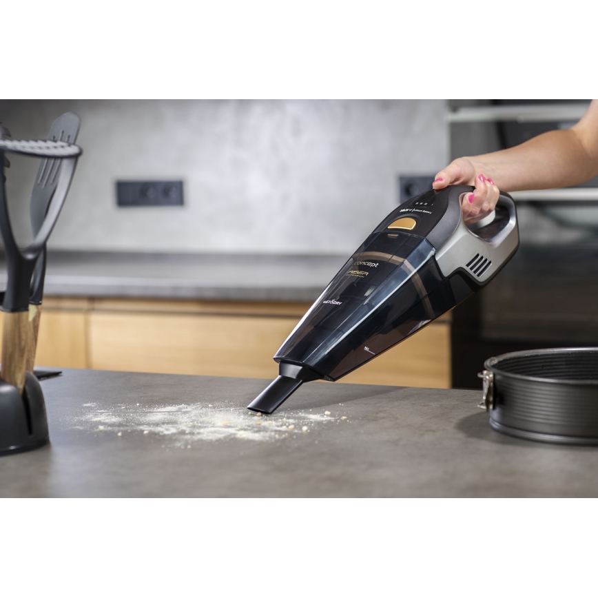 Concept VP4353 - Ruční vysavač WET & DRY RISER EXTENSION 110W/18,5V 2200 mAh černá