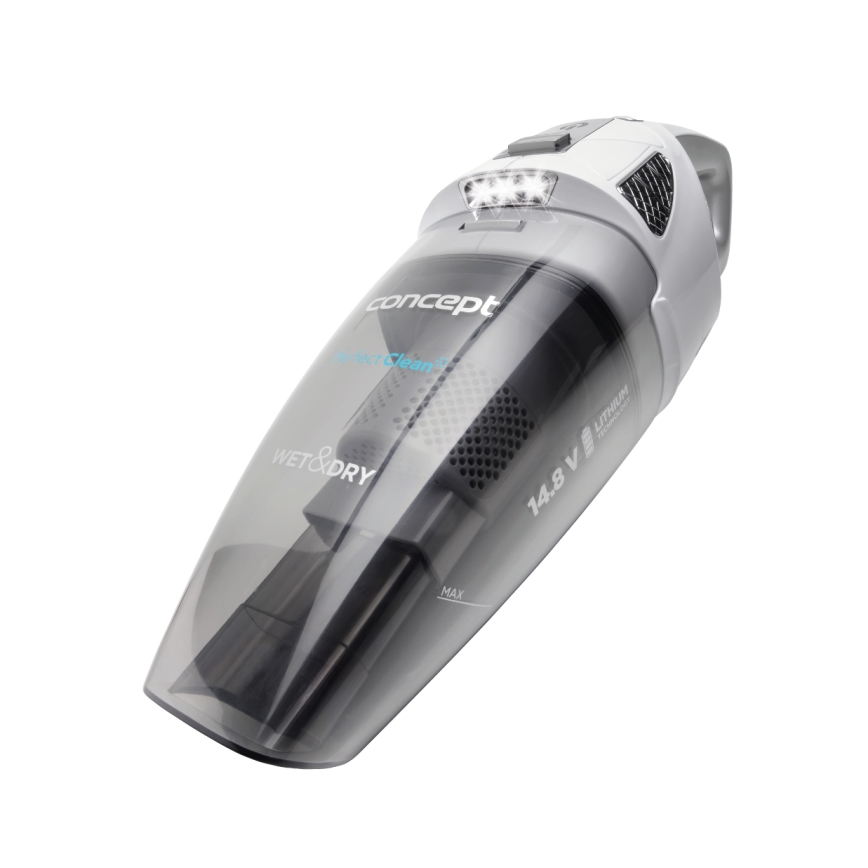 Concept VP4370 - Ruční vysavač WET & DRY PERFECT CLEAN 90W/14,8V 2200 mAh bílá