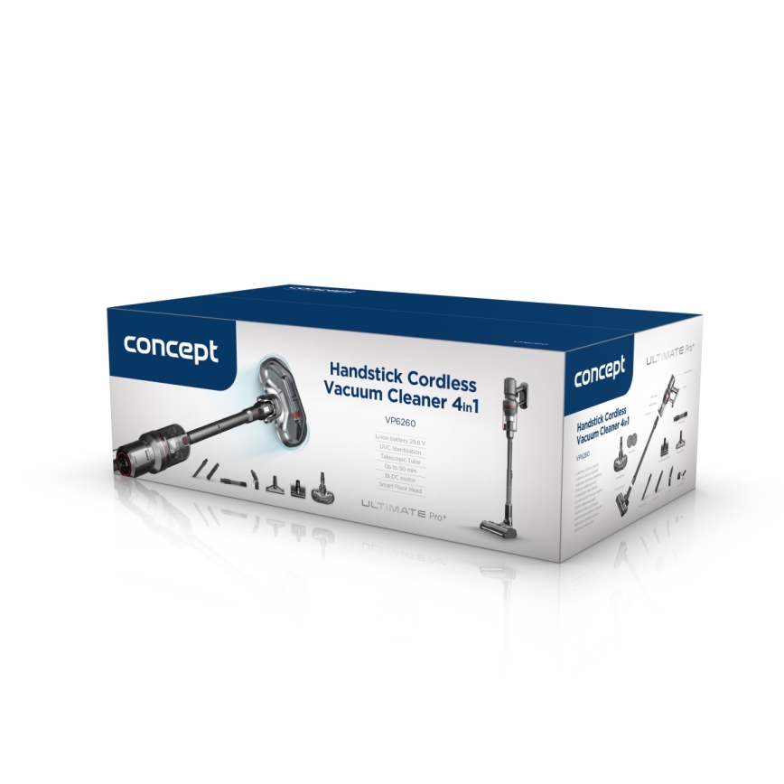 Concept VP6260 - Tyčový vysavač 4v1 ULTIMATE PRO+ 500W/29,6V 2200 mAh černá