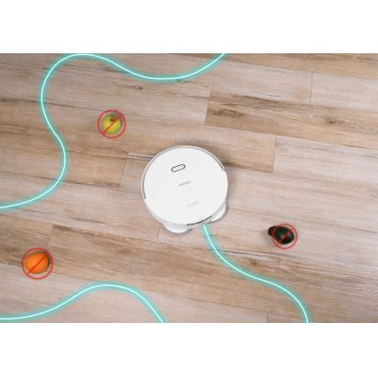 Concept VR4050 - Chytrý robotický vysavač s mopem 2v1 OPTIMUS AQUA PRO LASER 3D 600W/230V 5200 mAh Wi-Fi bílá