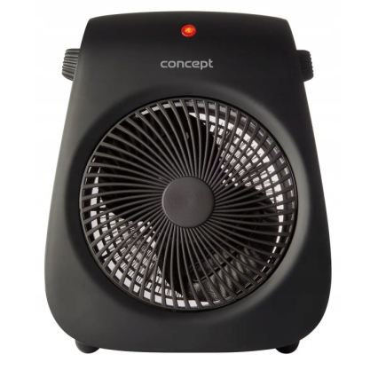 Concept vt7041 - Ventilátor s topným tělesem 1000/2000W/230V černá