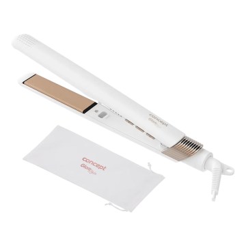 Concept VZ2110 - Žehlička na vlasy GLAM STYLE 48W/230V bílá/rose gold