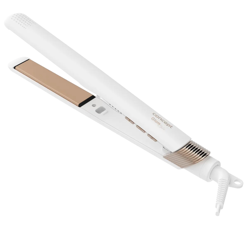 Concept VZ2110 - Žehlička na vlasy GLAM STYLE 48W/230V bílá/rose gold