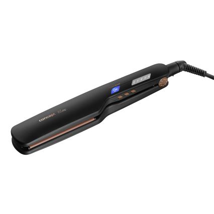 Concept VZ6010 - Parní žehlička na vlasy s LED displejem ELITE STEAM BOOST 54W/230V černá