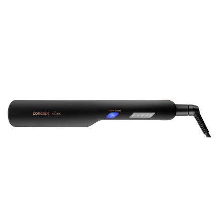 Concept VZ6010 - Parní žehlička na vlasy s LED displejem ELITE STEAM BOOST 54W/230V černá