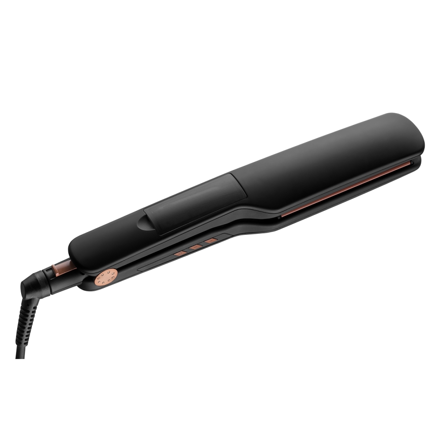 Concept VZ6010 - Parní žehlička na vlasy s LED displejem ELITE STEAM BOOST 54W/230V černá