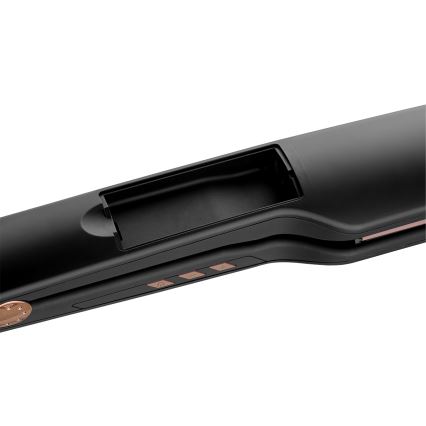 Concept VZ6010 - Parní žehlička na vlasy s LED displejem ELITE STEAM BOOST 54W/230V černá