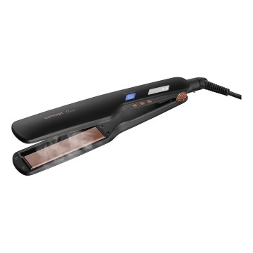 Concept VZ6010 - Parní žehlička na vlasy s LED displejem ELITE STEAM BOOST 54W/230V černá