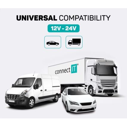 CONNECT IT CCC-8800-SL - FM vysílač do auta s funkcí handsfree černá/stříbrná
