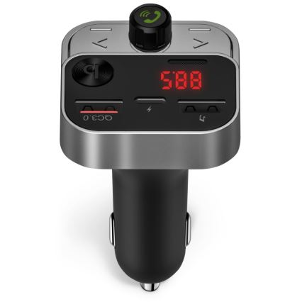 CONNECT IT CCC-8900-AN - FM vysílač do auta s funkcí handsfree černá/stříbrná
