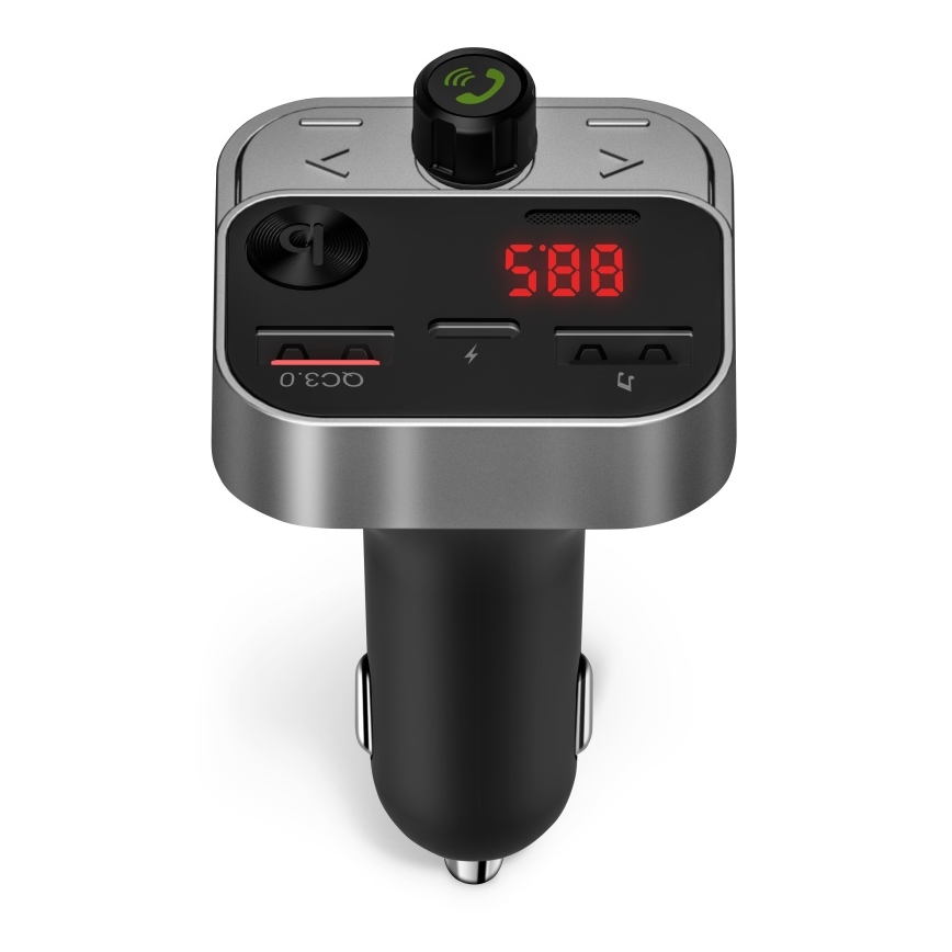 CONNECT IT CCC-8900-AN - FM vysílač do auta s funkcí handsfree černá/stříbrná