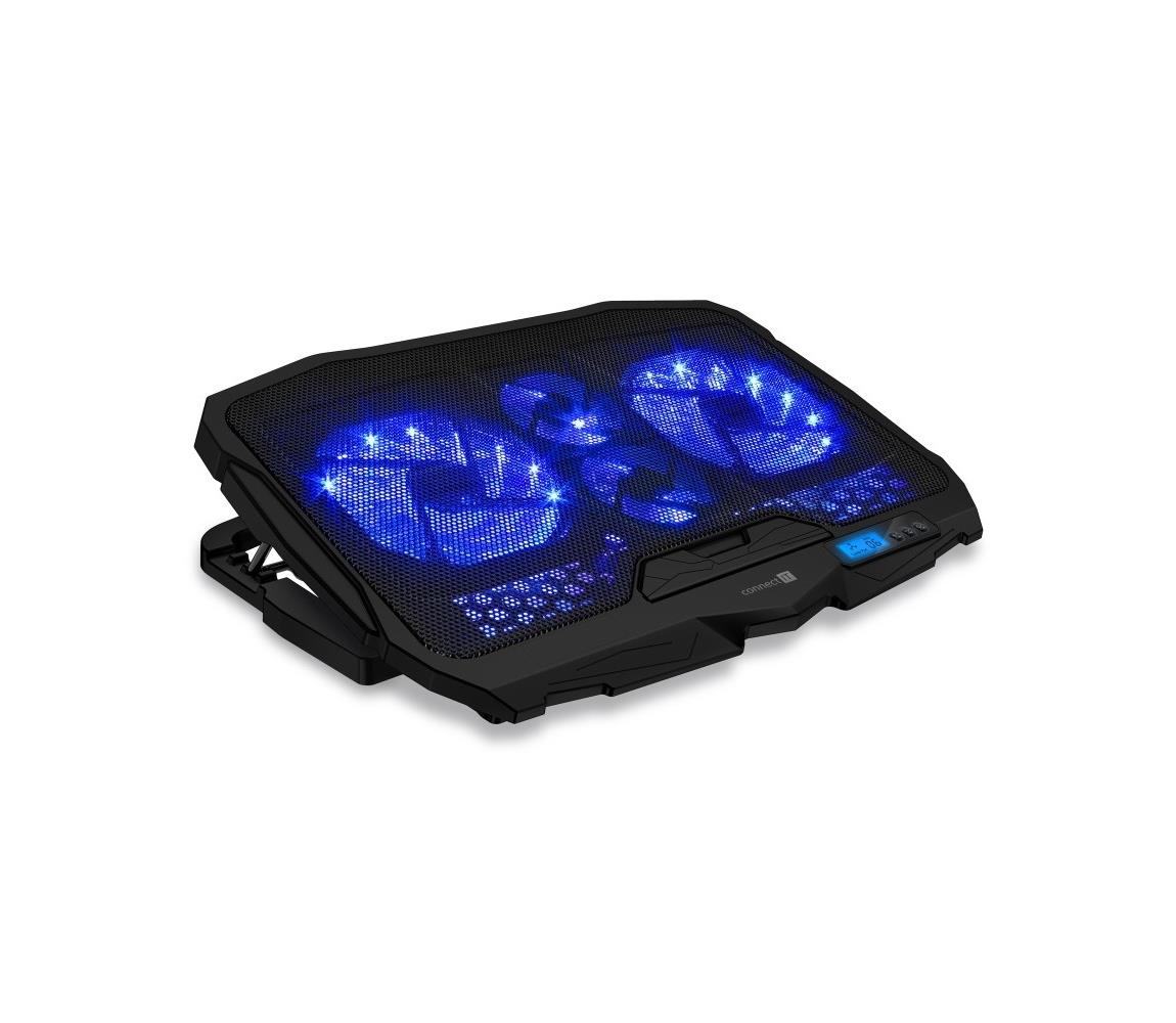CONNECT IT CONNECT IT CCP-2200-BK-Chladící podložka pro notebook 4x vent. 2xUSB černá/modrá TD0031