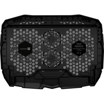 CONNECT IT CCP-2200-BK - Chladící podložka pro notebook 4x ventilátor 2xUSB černá//modrá