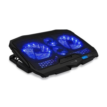 CONNECT IT CCP-2200-BK - Chladící podložka pro notebook 4x ventilátor 2xUSB černá//modrá
