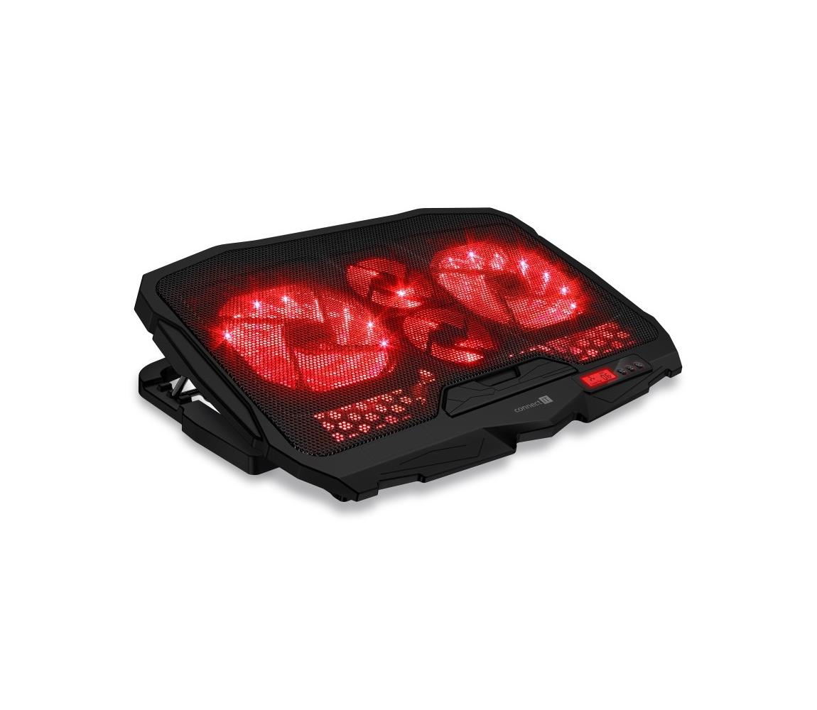 CONNECT IT CONNECT IT CCP-2200-RD-Chladící podložka pro noteb. 4x vent. 2xUSB černá/červená TD0032