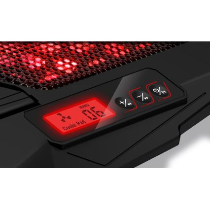 CONNECT IT CCP-2200-RD - Chladící podložka pro notebook 4x ventilátor 2xUSB černá/červená