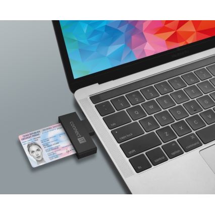 CONNECT IT CFF-3000-BK - Čtečka eObčanek a čipových karet 5V