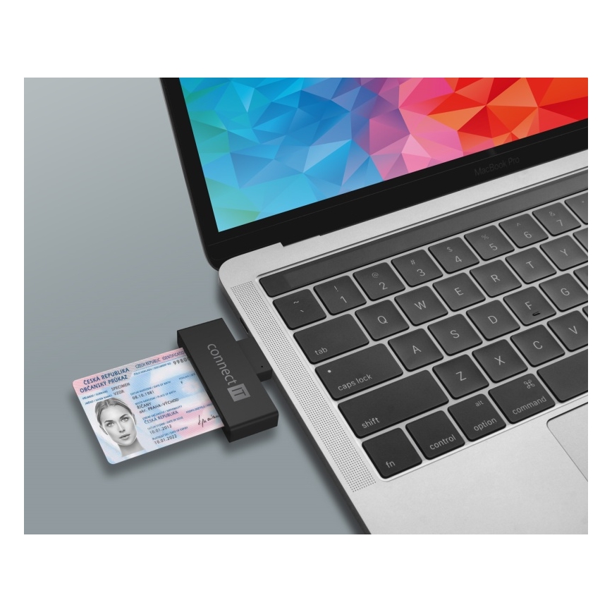 CONNECT IT CFF-3000-BK - Čtečka eObčanek a čipových karet 5V
