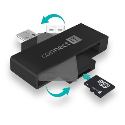CONNECT IT CFF-3000-BK - Čtečka eObčanek a čipových karet 5V