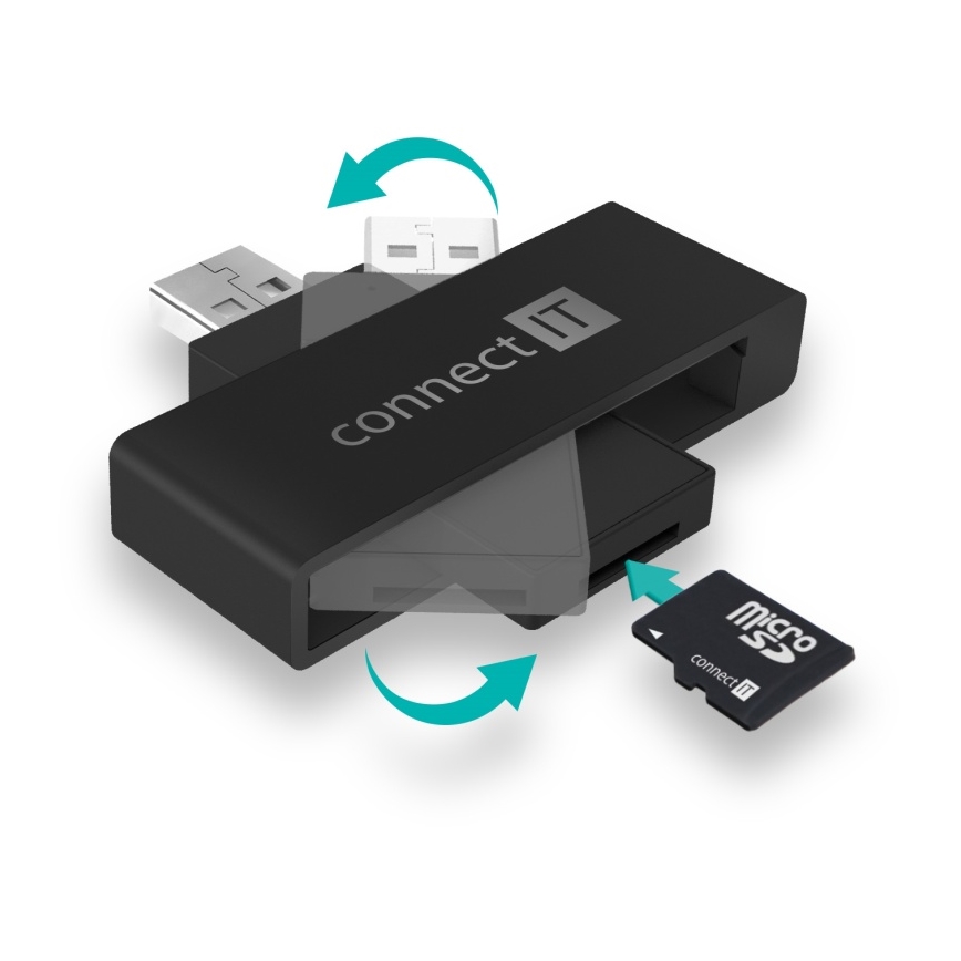 CONNECT IT CFF-3000-BK - Čtečka eObčanek a čipových karet 5V