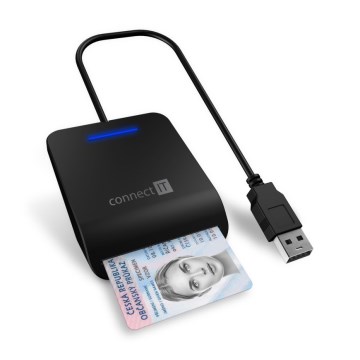 CONNECT IT CFF-3050-BK - Čtečka eObčanek a čipových karet 5V