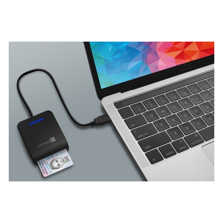 CONNECT IT CFF-3050-BK - Čtečka eObčanek a čipových karet 5V