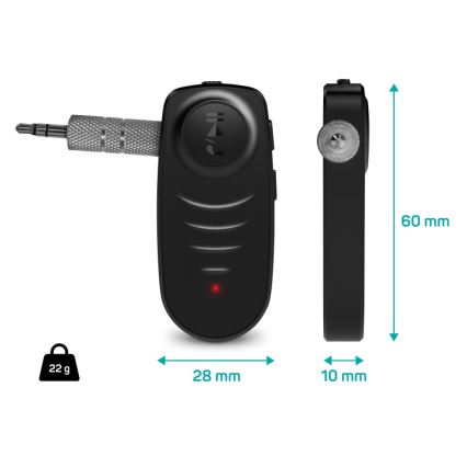 CONNECT IT CFF-4050-BK - Bluetooth audio přijímač AUX 110 mAh