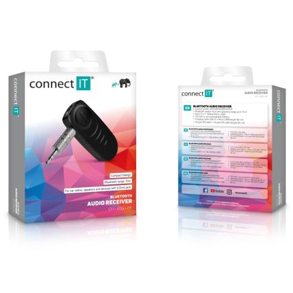 CONNECT IT CFF-4050-BK - Bluetooth audio přijímač AUX 110 mAh