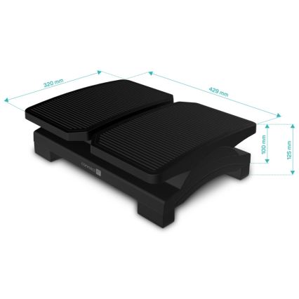 CONNECT IT CFH-4100-BK - Polohovatelná podložka pod nohy černá