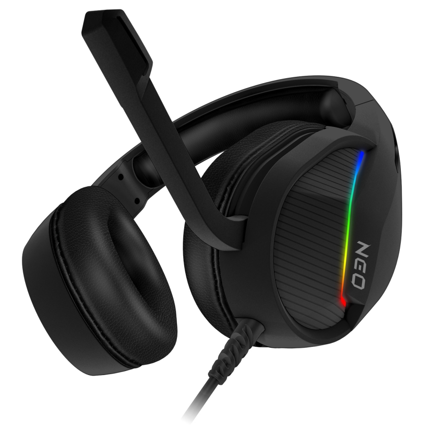 CONNECT IT CHP-3595-BK - LED RGB Herní drátová sluchátka s mikrofonem černá