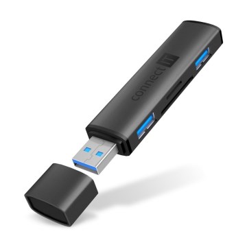 CONNECT IT CHU-4060-AN - USB-A hub se čtečkou paměťových karet 4v1