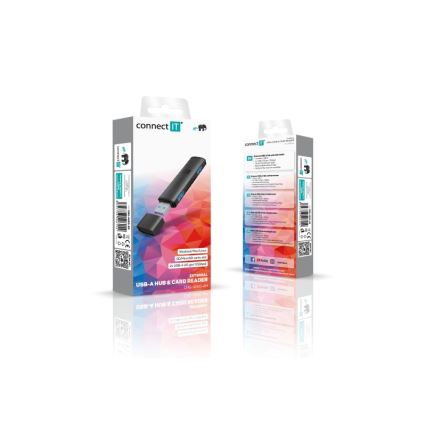 CONNECT IT CHU-4060-AN - USB-A hub se čtečkou paměťových karet 4v1