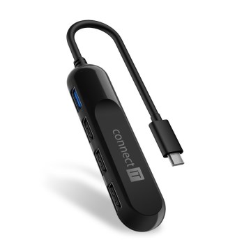 CONNECT IT CHU-5000-BK - USB-C hub 4v1