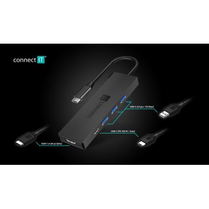 CONNECT IT CHU-8010-AN - USB-C hub 5v1