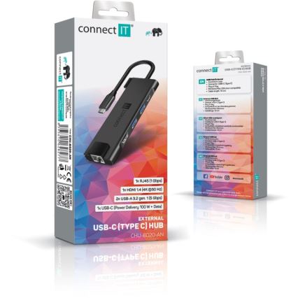 CONNECT IT CHU-8020-AN - USB-C hub 5v1