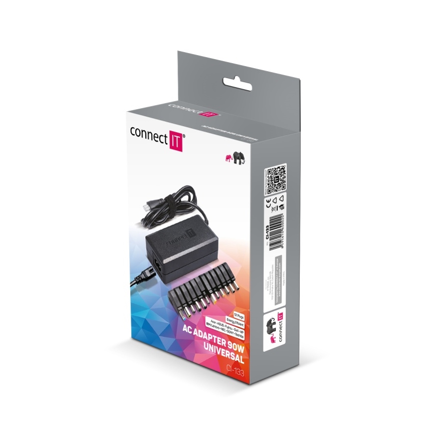 CONNECT IT CI-133 - Univerzální napájecí adaptér pro notebooky 90W