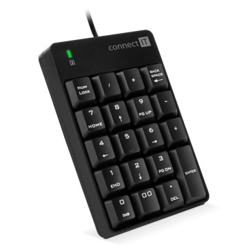 CONNECT IT CKB-0060-BK - Drátová numerická klávesnice černá