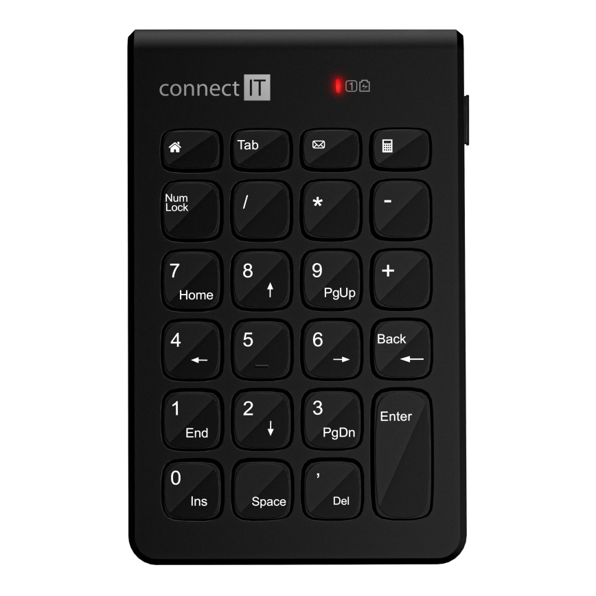 CONNECT IT CKB-0062-BK - Bezdrátová numerická klávesnice 1xAAA černá