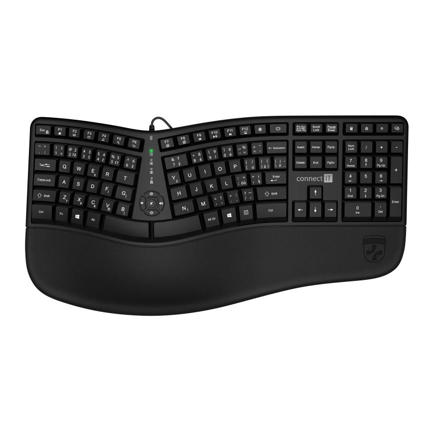 CONNECT IT CKB-2800-CS - Ergonomická bezdrátová klávesnice s CZ/SK lokalizací černá